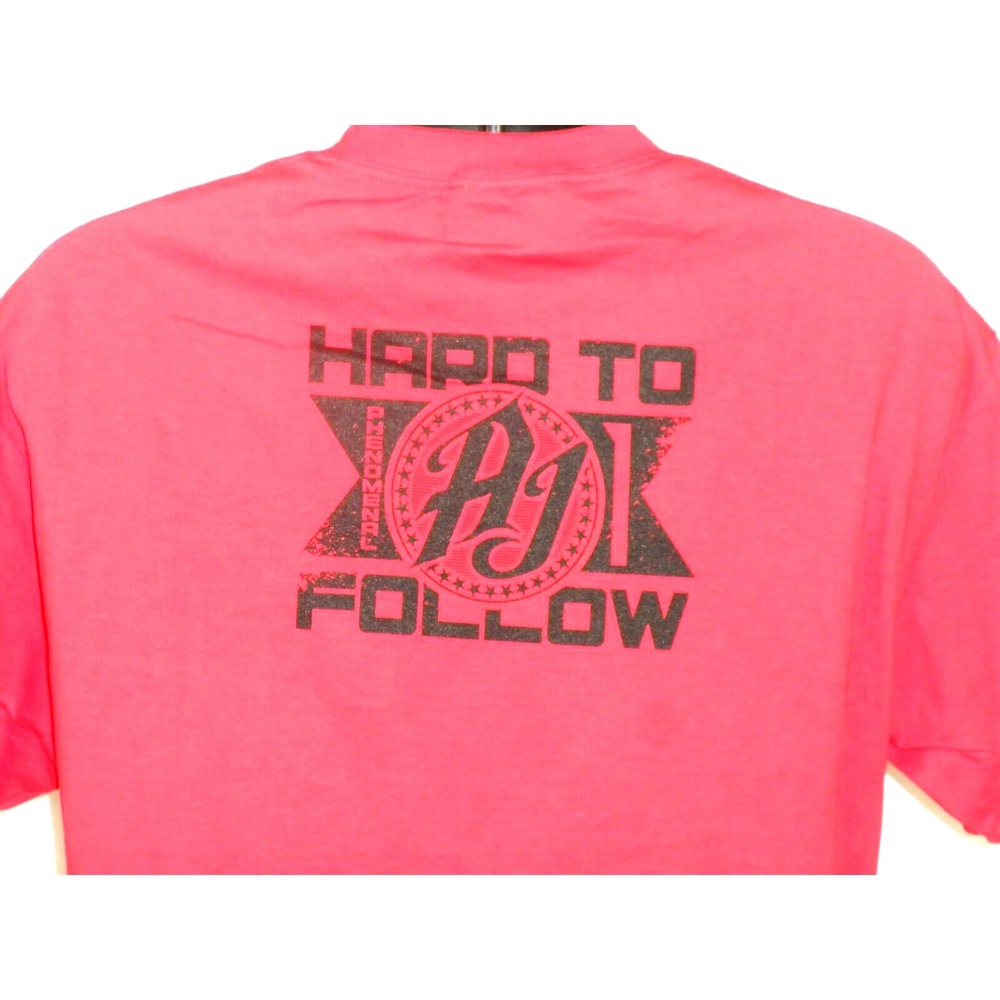 WWE AJ Styles T-shirt L Red‎ Untouchable One Hard To Follow Wrestle Royal Rumble - Picture 10 of 14